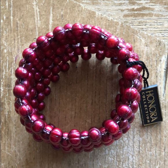 HONORA Cultured Freshwater Pearl Stretch Bracelet; EUC - Picture 2 of 6